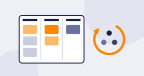 Agilt arbete: en kanban-tavla och en iterationscykel